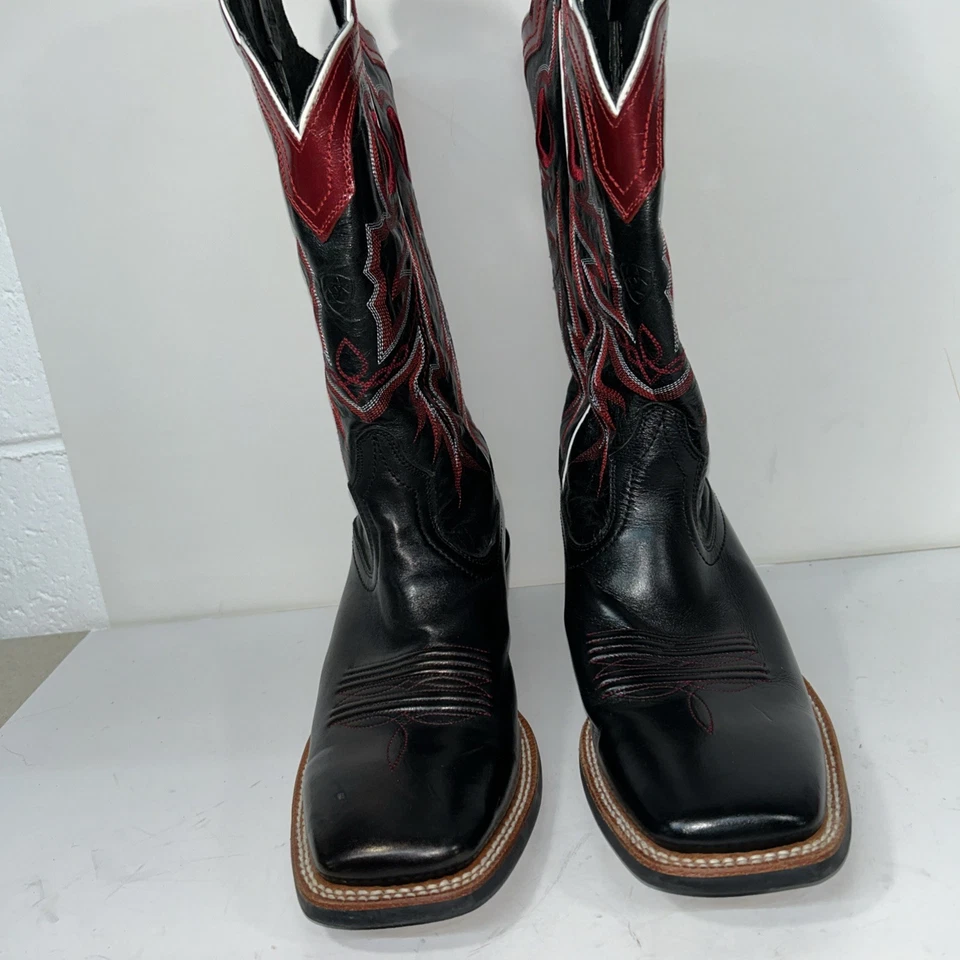 Botas Aristide Hombre/Puntera Cuadrada Negra Y Borde Rojo/10 D Foto 1 de 4