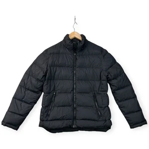 Lands End Womens Puffer Coat Jacket Sz Small (6-8) Black Goose Down Feathers - Picture 1 of 16