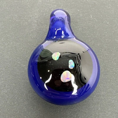 Colgante de vidrio artístico trío de ópalo hecho a mano soplado a mano borosilicato embriagador encanto Foto 1 de 4