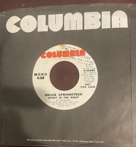 BRUCE SPRINGSTEEN SPIRIT IN THE NIGHT PROMO ONLY 7” VINYL 45 FREE SHIPPING! - Picture 1 of 3