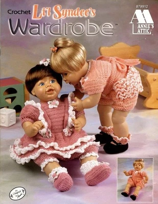 ANNIE'S ATTIC CROCHET LIL SYNDEE'S WARDROBE 6 PRETTY DESIGNS - Image 1 of 2
