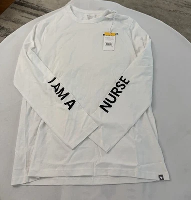 NUEVO FIGS I AM A NURSE L/S Exfoliante Blanco Supersuave Edición Limitada Top S Foto 1 de 2