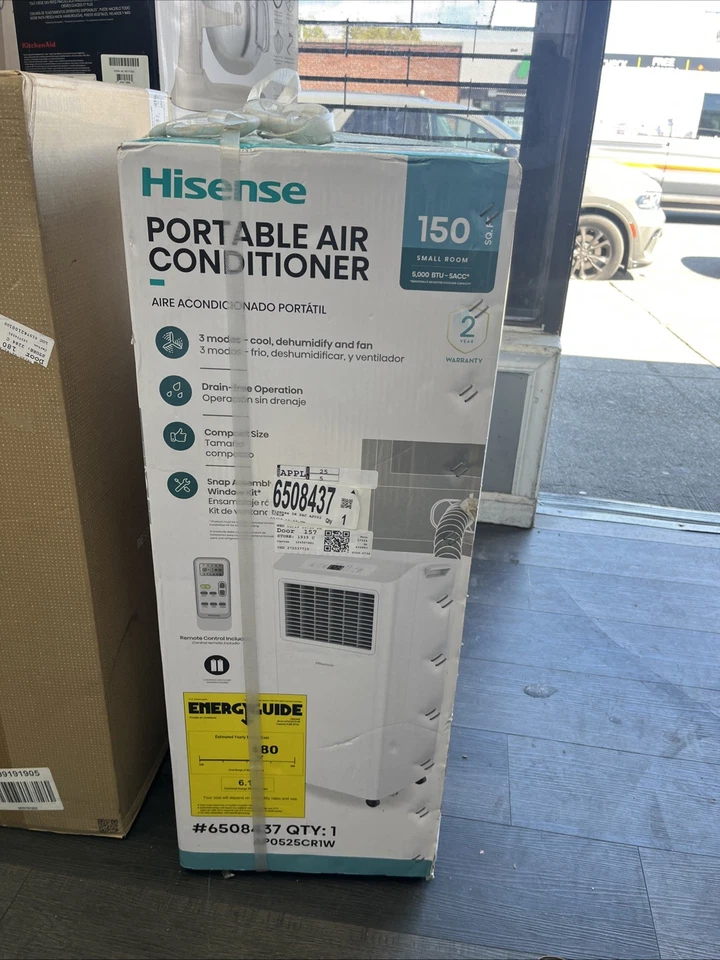 Hisense 5000 BTU DOE 115V 24h-timer Vented Portable Air Conditioner 150Sq Ft