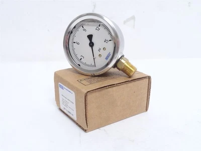 248904 New In Box; Wika 9767037 Liquid Filled Pressure Gauge 0-15PSI; 2.5" Dial - Image 1 of 4