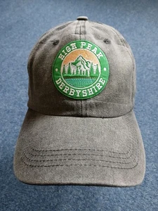 High Peak Derbyshire Black Stonewashed Baseball Cap Adjustable So Fits All Adult - Picture 1 of 4