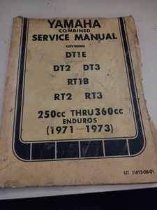 yamaha combined service manual USED 250 cc thru 360 cc enduros (1971- 1973) dt1e - Foto 1 di 3