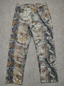 WRANGLER Realtree Camo Double‑Knee Hunting Pants Men 34x32 100% Cotton Outdoors - Picture 1 of 9
