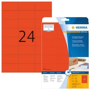 HERMA 4467 Farbige Etiketten A4 70x37 mm rot ablösbar Papier matt 480 St. - Bild 1 von 1