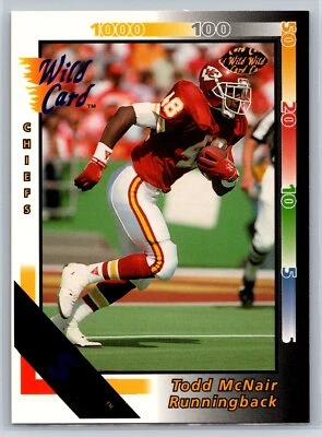 1992 Wild Card Todd McNair 5 Stripe Parallel Kansas City Chiefs #318 - Image 1 of 2