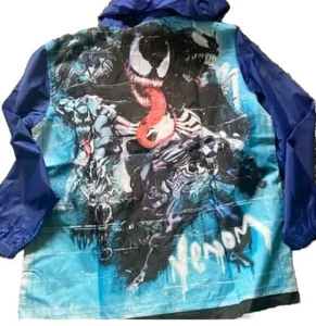 Marvel Spiderman Venom Graphic Blue light Jacket Windbreaker Mens Size Large - Picture 1 of 2