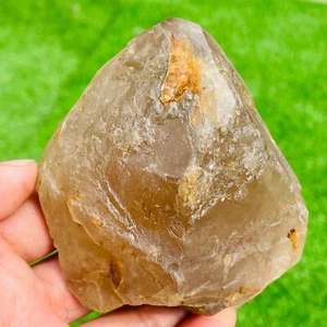 400 g scheletro piramide fumosa naturale cristallo di quarzo torre ruvida guarigione punti - Foto 1 di 9