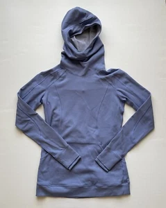 Lululemon Hoodie Adult CA 8 AU 12 Blue Pockets Long Neck Activewear Womens - Picture 1 of 7