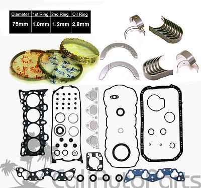 96-00 Honda Civic Del Sol 1,6 л SOHC D16Y D16Y5 D16Y7 D16Y8 *повторное кольцо * набор - Изображение 1 из 4