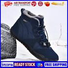 Fur Lined Snow Boots Plush Hiking Boots Cozy Women Men for Winter (Blue 45)