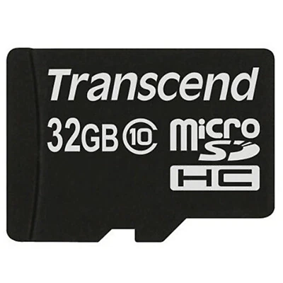 Micro SDHC Card 32GB Transcend OEM TS32GUSDC10 with Adapter - Image 1 of 2