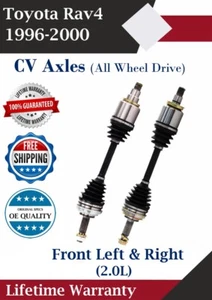 New OE Front CV Axles For 1996-2000 Toyota Rav4 4X4 Lifetime Warranty - Foto 1 di 8