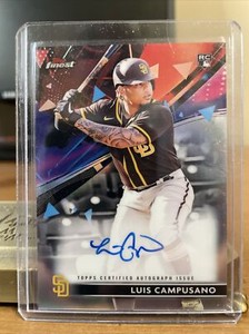 Luis Campusano 2021 Topps Finest Rookie Refractor Auto Card #FA-LC Padres