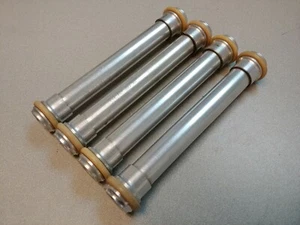 VERY NICE SET OF 4 ALUMINUM 2 PC PORSCHE 911 930 964 993 914-6 OIL RETURN TUBES - Picture 1 of 6