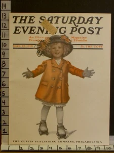 1910 SARAH S. STILWELL WEBER SPRING ROLLER SKATING ORIGINAL COVER ART CAV050 - Picture 1 of 1