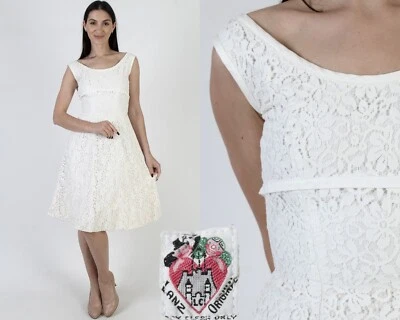 Vestido de novia de encaje Lanz Original de colección años 40 diseñador austriaco espalda abierta vestido de baile Foto 1 de 4