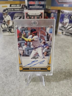 2021 Leaf Multi-Sport Gold Auto #BA-RA1 Ronald Acuna - Image 1 of 2