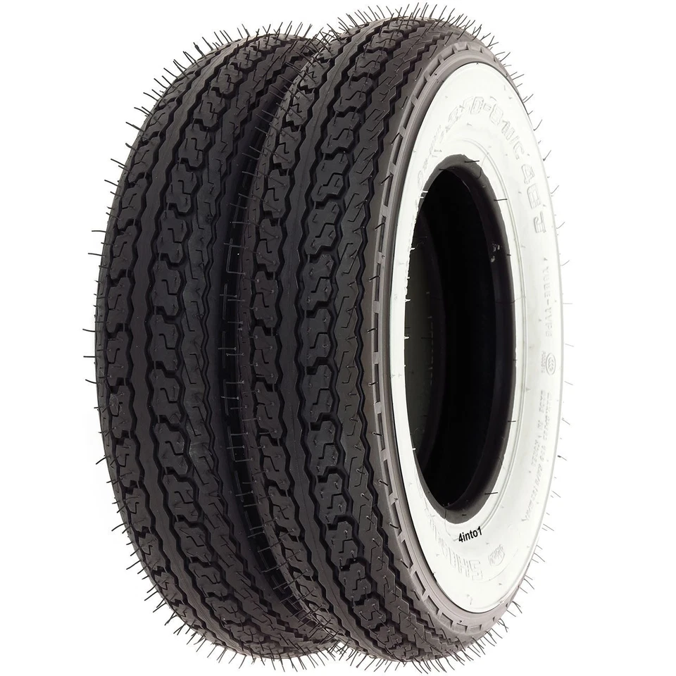 Shinko SR550 Street White Wall Tire Set - Honda Z50 Z50A Z50R - Tires Only Foto 1 de 1