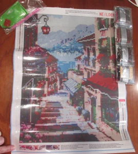 Neu in Verpackung Diamond Art Gemälde Stadt Straße/Block Italien vielleicht 14x18 Zoll - Bild 1 von 3