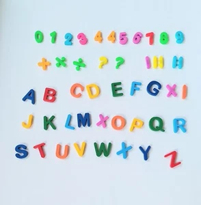 Magnetic Letters Alphabet Fridge Multicolor Education Spelling 45 Pcs - Picture 1 of 3