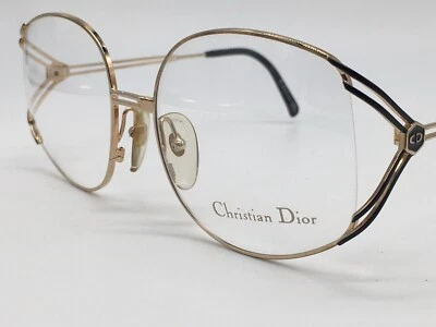 Dior Brille Damen Gold Lila große Gläser Oval Retro  2590 Vintage 80er Vintage - Bild 1 von 4