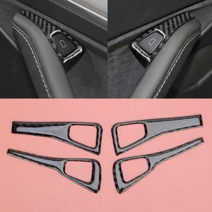 4pcs Carbon Fiber Window Lift Switch Button Trim Decor Fit For Tesla Model 3 Y - Bild 1 von 7