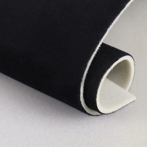 Black Headliner Fabrics 1/8" Foam Backed 36"x60" Car Roof Door Panel Upholstery - Picture 1 of 15