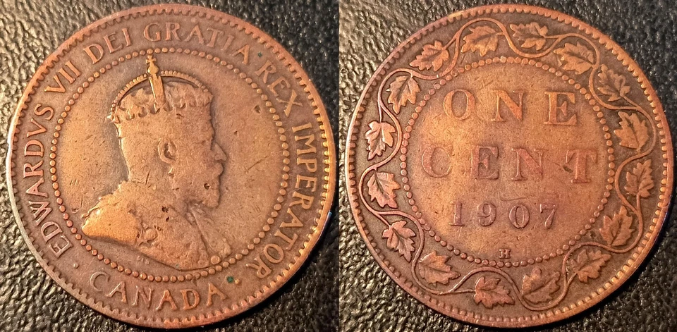 Canada - Edward VII - 1 Cent 1907 H, Heaton ! KM#8 - Image 1 of 1