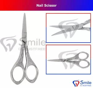 SS Super Sharp Straight Edge Cuticle Nail Scissor - Arrow Point Siler Steel CE - Picture 1 of 4