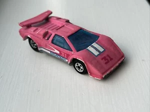 HOT WHEELS COLOR RACERS AUTOMAGIC LAMBORGHINI COUNTACH BLACKWALLS PINK/WHITE - Picture 1 of 14