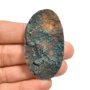 93.00 Cts Arizona Azurite Malachite Loose Gemstone Oval Druzy Natural 50X28X9 mm - Picture 1 of 6
