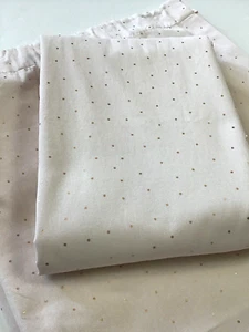 2 Pottery Barn Kids 44x96 Blackout Curtain Panels Pair PINK GOLD Polka Dots - Picture 1 of 8