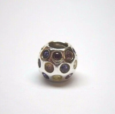 CHAMILIA PLATA ESTERLINA 925 RETIRADO PÚRPURA SWAROVSKI DISCO CHARM BEAD JB-35C Foto 1 de 4