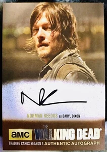 The Walking Dead Season 4 Norman Reedus As Daryl Dixon Auto Card #NR1 Silver /75 - Picture 1 of 2