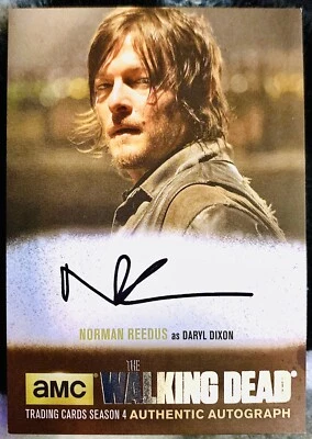 The Walking Dead Season 4 Norman Reedus As Daryl Dixon Auto Card #NR1 Silver /75 - Image 1 of 2
