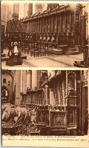 Belgium Military WWI Ypres Cathédrale Saint-Martin Vintage Postcard B161 - Picture 1 of 2