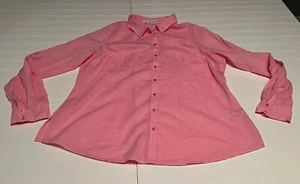 Camisa con botones de mezcla de algodón Maurice's rosa 1 - Imagen 1 de 6