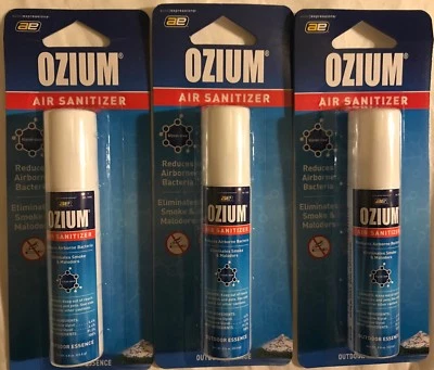 Juego de 3 botellas desinfectante de aire de ozio .8 OZ esencia exterior Foto 1 de 2