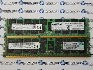 Set of 2 MICRON 16 GB DDR3 SERVER RAM PC3-12800R MHz MT36JSF2G72PZ-1G6, SKU 4523 - Picture 1 of 1