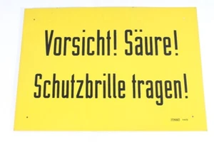 Notice Sign Plastic Shield Warning Acid Protection Glasses Wear 29,7cm x 21cm - Picture 1 of 4