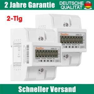2 Stk Wechselstromzähler Drehstromzähler Stromzähler LCD,3-Phasen, 100A 4 Draht - Bild 1 von 9