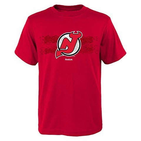 Outerstuff NHL New Jersey Devils Boys Fractal Camo Short Sleeve Tee, Medium/( Cover