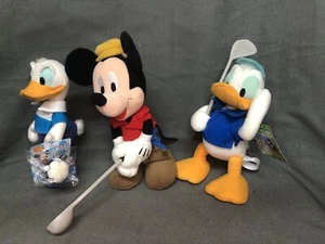 Set Of 3 Sega Plush Mickey Mouse and Donald Duck Golf Plush And Donald Soccer - Picture 1 of 8