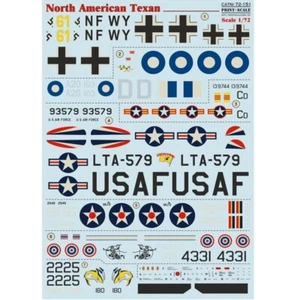 Print Scale 72-151 Decal airplane 1:72 North American T6 Texan Waterslide decals - Picture 1 of 24