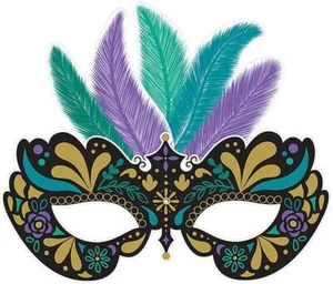 A Night in Disguise Masquerade Mask Mardi Gras Party Hanging Decoration Cutout - Picture 1 of 1