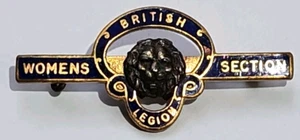 Vintage BRITISH LEGION Womens Section Blue Enamel Pin Badge - Picture 1 of 5